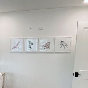 Pottery Barn Kids Animal Wall Art Set - Pink, Gray, Brown